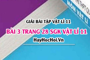 Giải bài 3 trang 28 SGK Vật lí 11